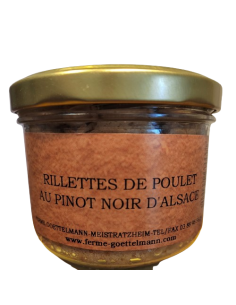 Rillettes de poulet au pinot noir d'Alsace, choucroute crue...